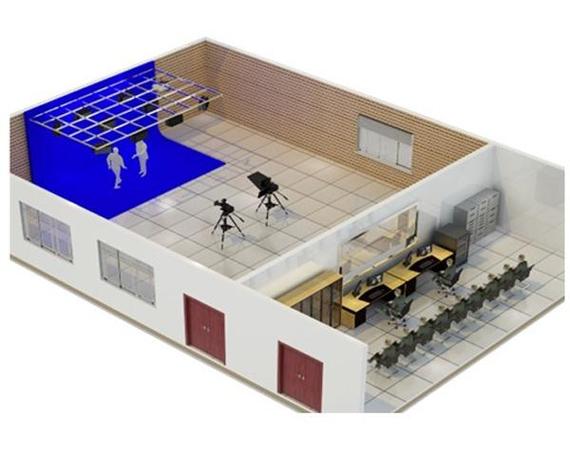 工程 演播室蓝箱全套建设校园电视台整体解决方案中虚拟系统是真正的3
